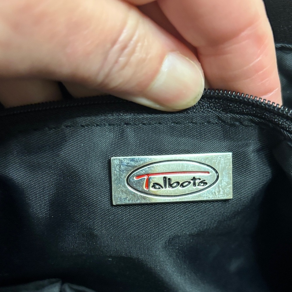 Talbots Black Patterned Tote Bag - image 2